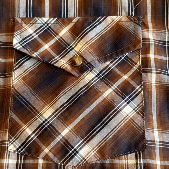 Brand new Pendleton Frontier western shirt men’s large brown plaid - Picture 3 of 3